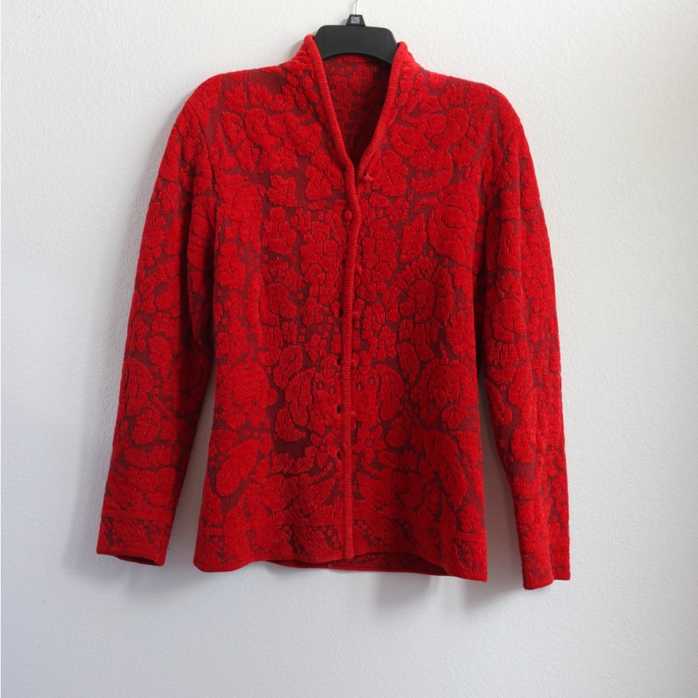 Vintage Kenzo Paris Red Floral Women's Blazer w/skirt